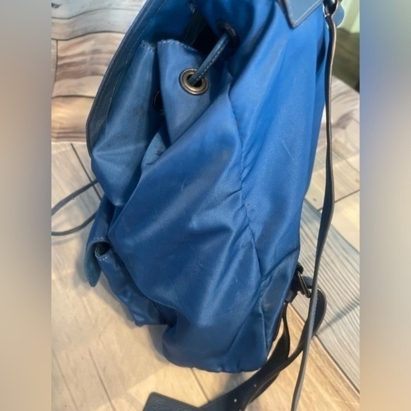 COACH Unisex Blue Nylon and Leather Medium size Backpack F58814 Vintage - Picture 4 of 13